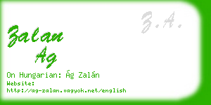 zalan ag business card